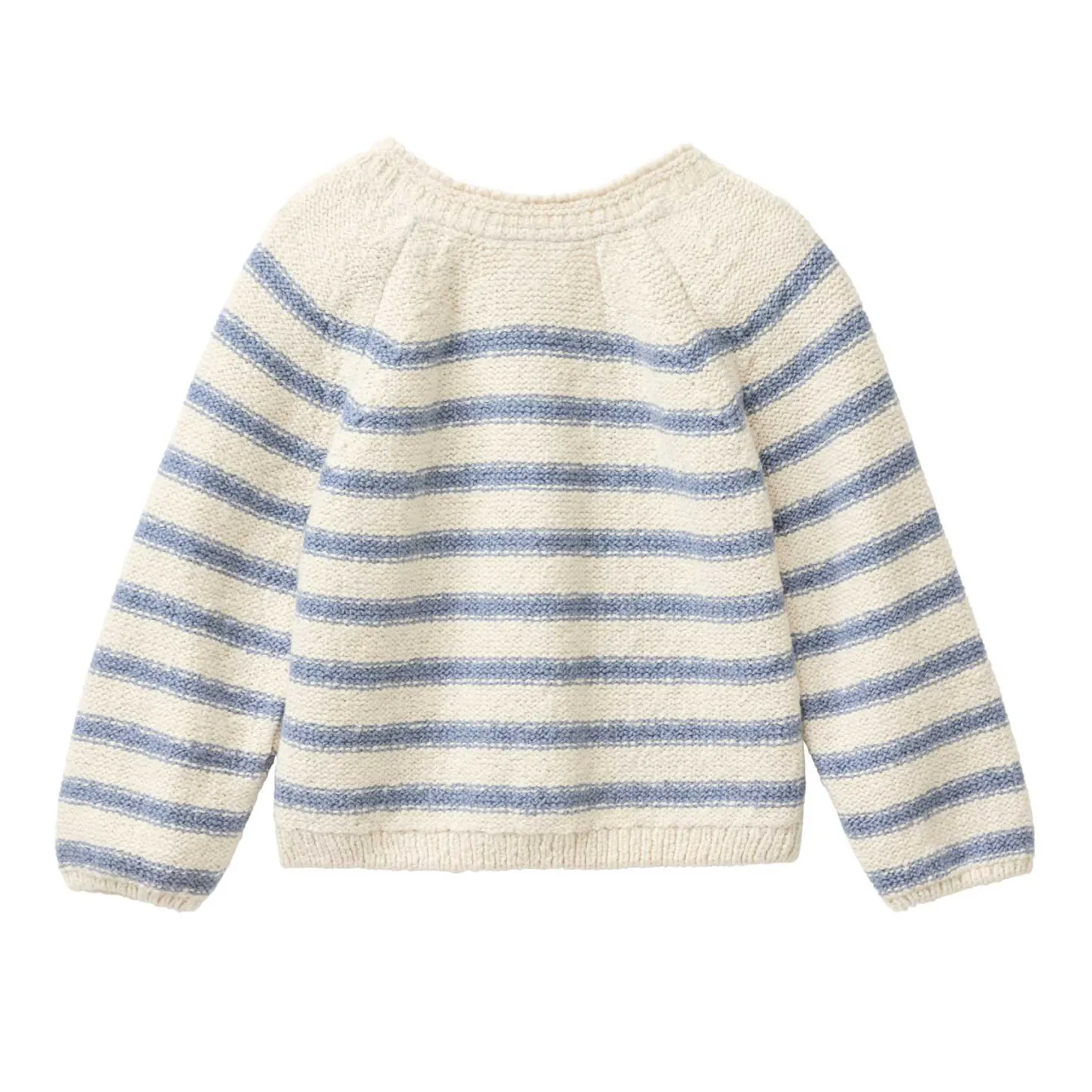 Strick-Pullover hellbeige geringelt 98/104