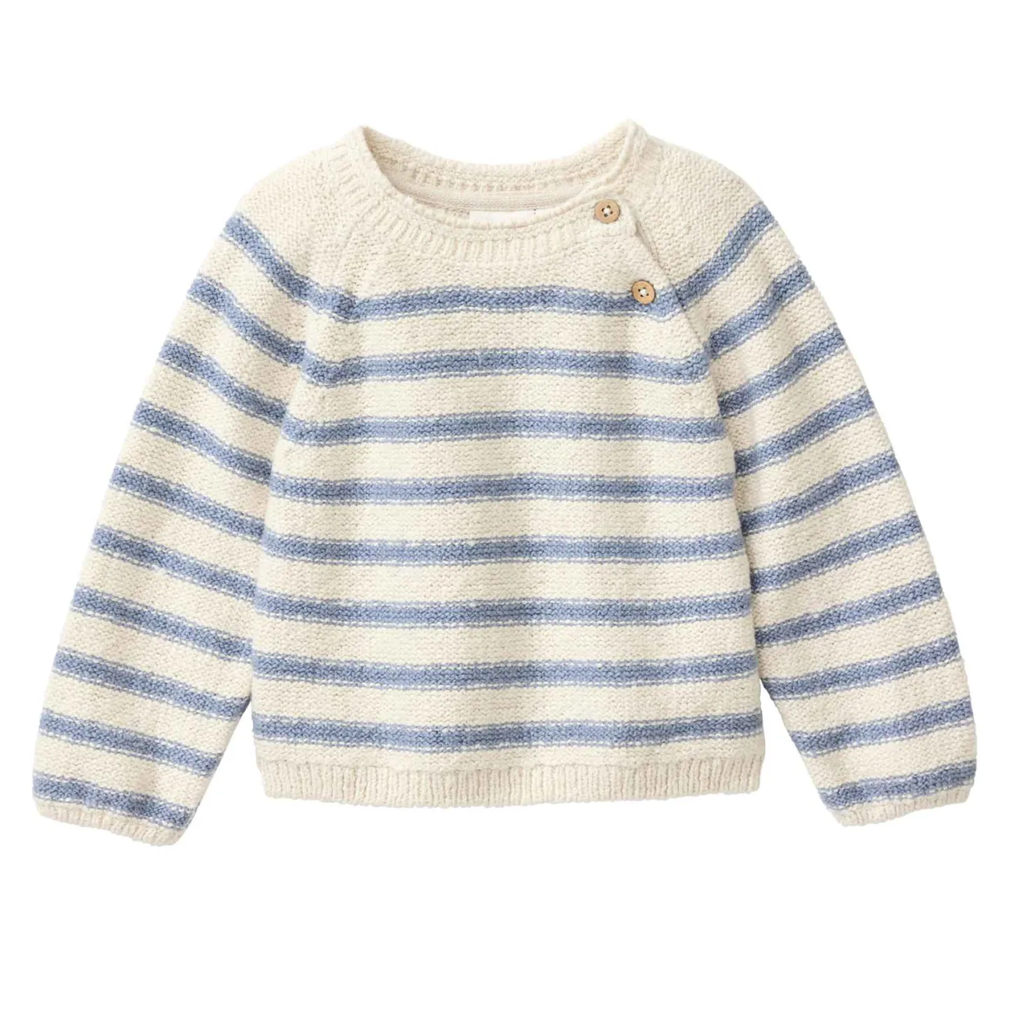 Strick-Pullover hellbeige geringelt 98/104