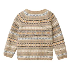 Strick-Pullover sand gemustert 98/104
