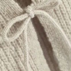 Strick-Weste mit Merinowolle und Alpaka beige 110/116