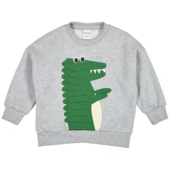Sweatshirt "Krokodil" grau 92