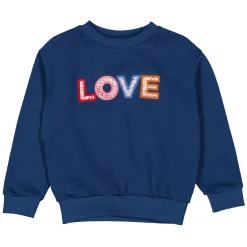 Sweatshirt "Love" blau 116