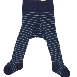 Thermo-Strumpfhose Frottee blau-petrol 68/74