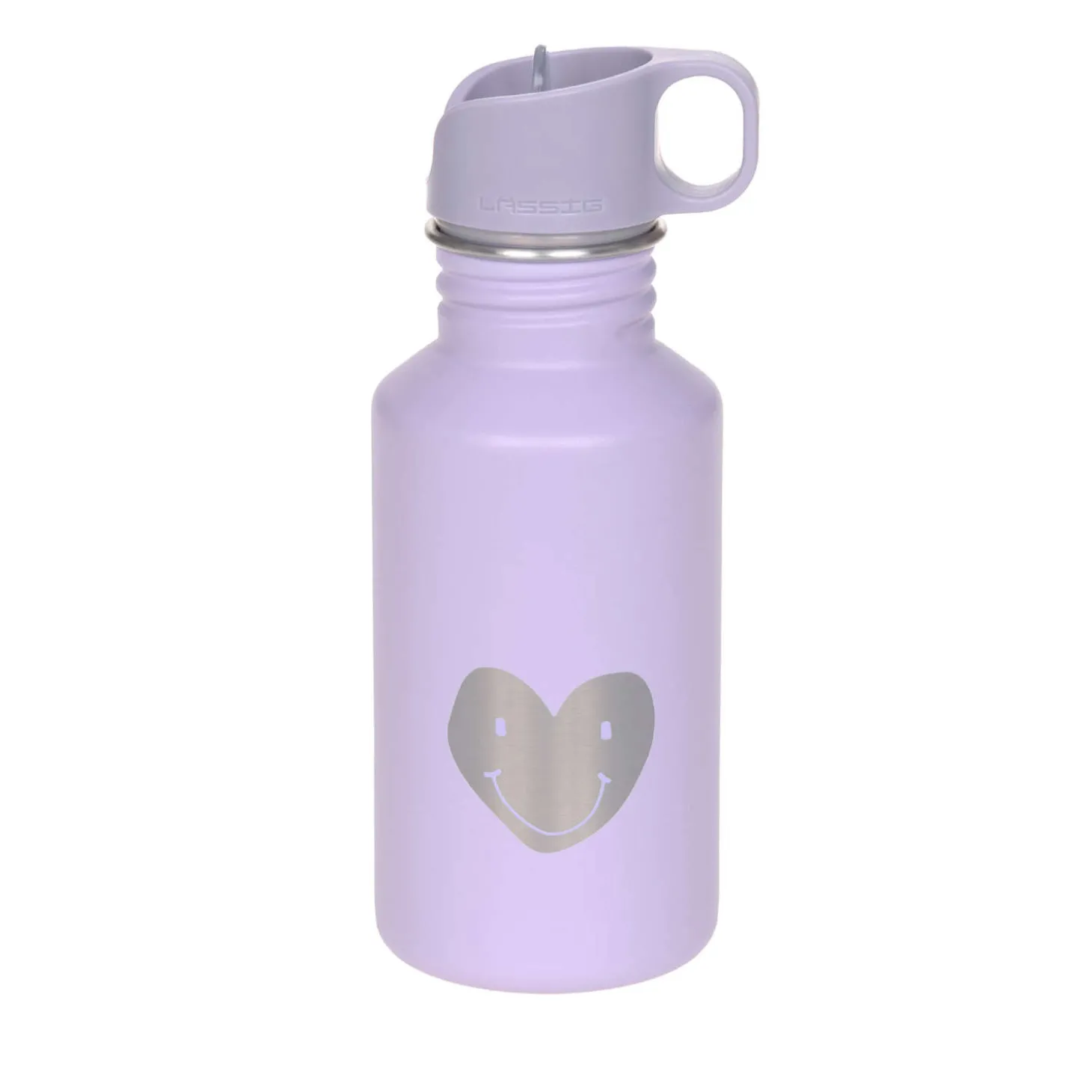 Trinkflasche Edelstahl "Herz" lila