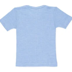 T-Shirt Baumwolle Wolle Seide hellblau 92