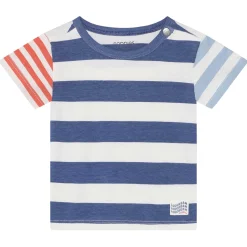 T-Shirt blau-weiß gestreift 86