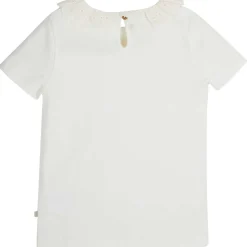 T-Shirt creme Stickereikragen 110/116