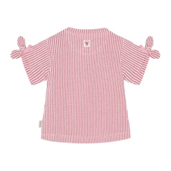 T-Shirt mit Schleifen rot-weiß 92