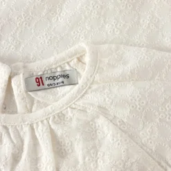 T-Shirt mit Stickerei warmweiß 122