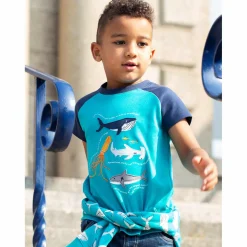 T-Shirt türkisblau "Sea" 86/92