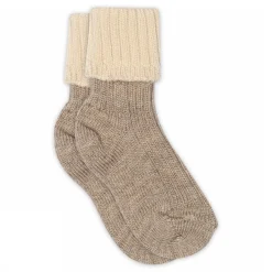Umschlag-Socken hellbraun meliert