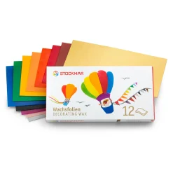 Wachsfolien 12 Farben - breit