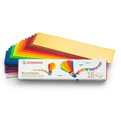 Wachsfolien 18 Farben - schmal