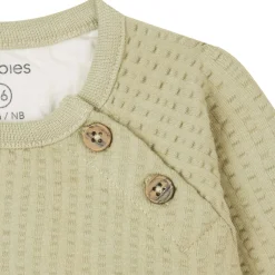 Waffelpiqué-Shirt moos grey 50