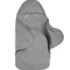 Walk-Einschlagdecke für Babyschale grau