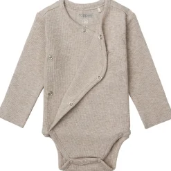 Wickelbody "Ripp" taupe melange 50