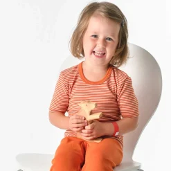 Wickelbody Wolle Seide orange-natur 50/56