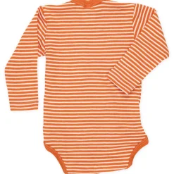 Wickelbody Wolle Seide orange-natur 50/56