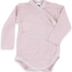 Wickelbody Wolle Seide pastell-rosa 50/56
