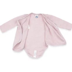 Wickelbody Wolle Seide pastell-rosa 50/56