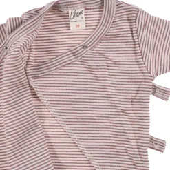 Wickelbody Wolle Seide Ringel mauve 50