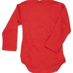 Wickelbody Wolle Seide rot 50/56