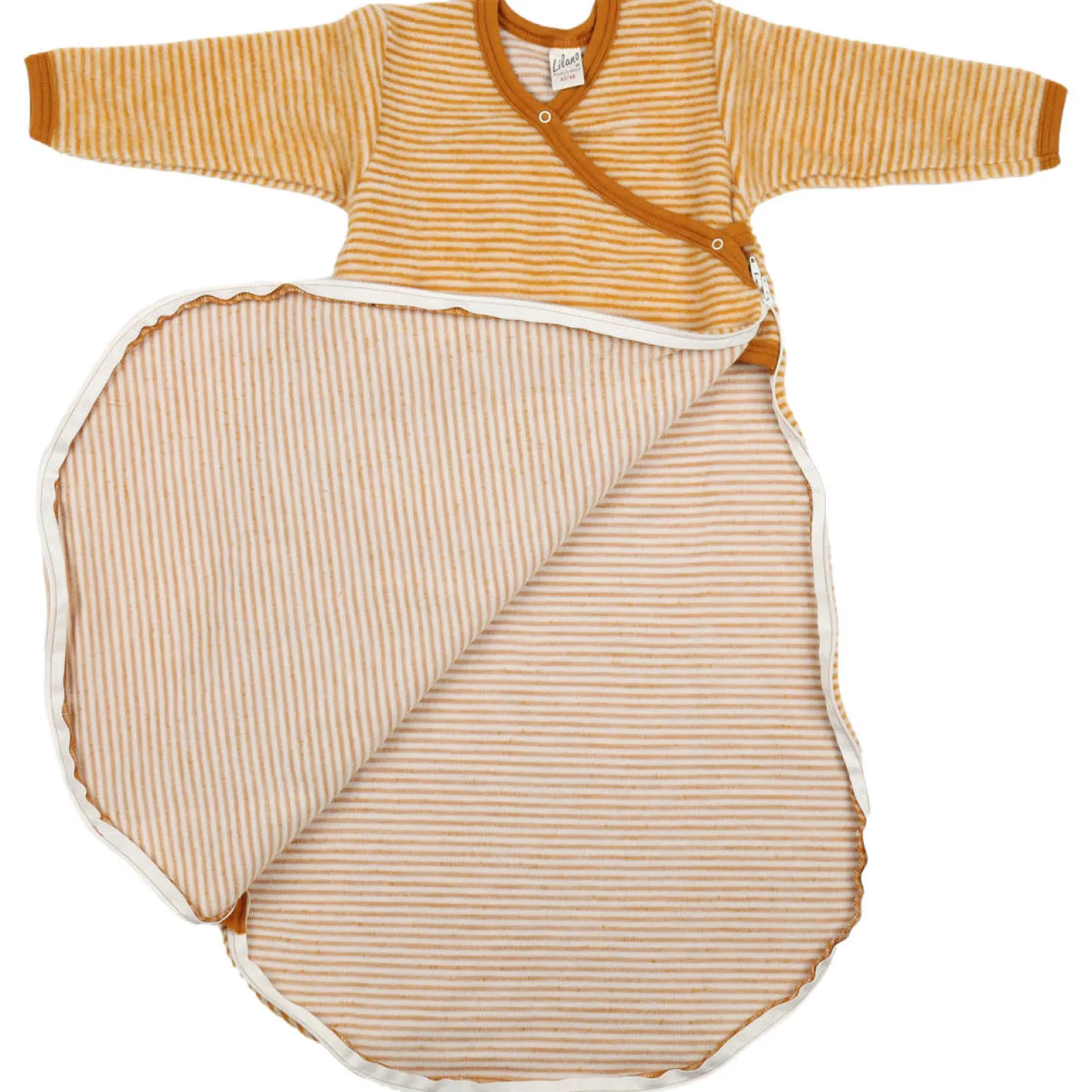 Wickelsack Wollfrottee curry Ringel 50/56