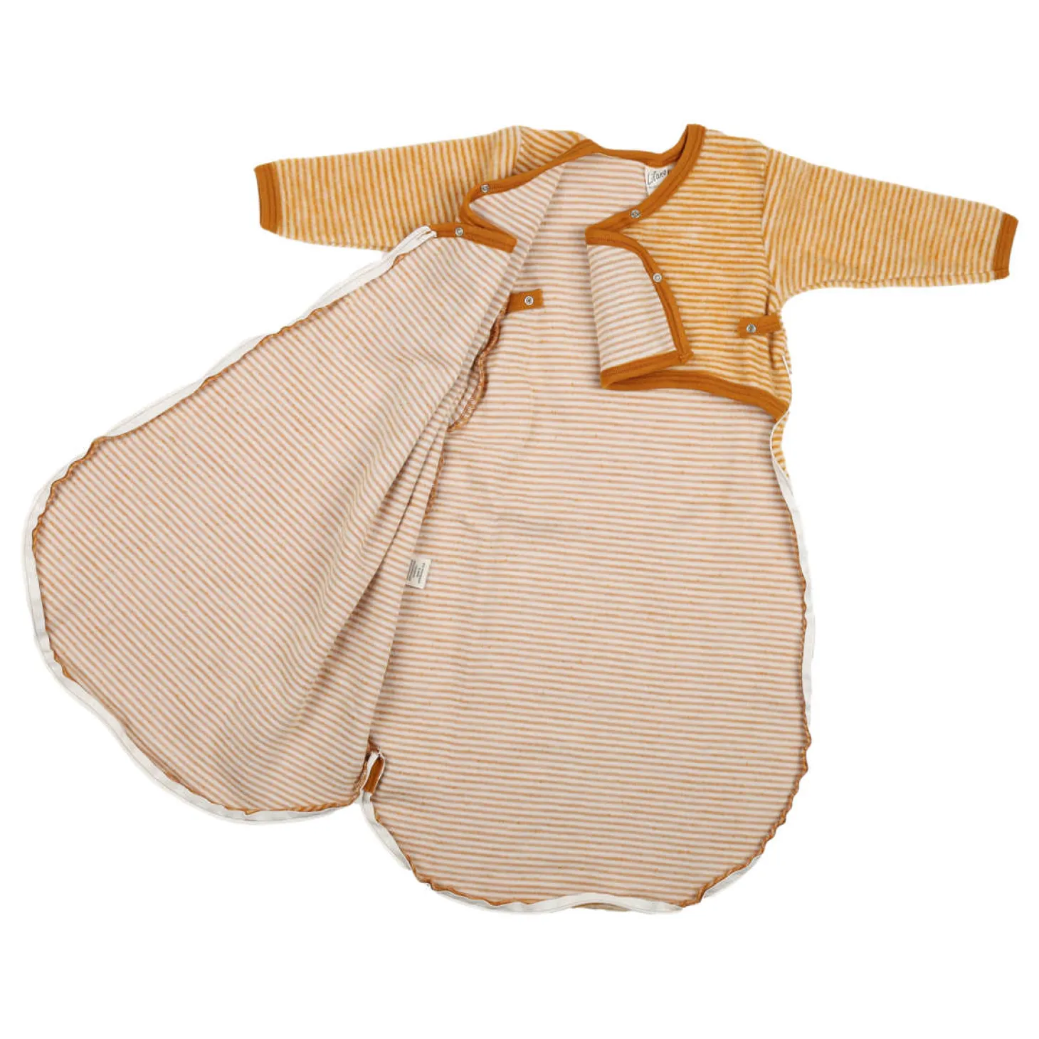 Wickelsack Wollfrottee curry Ringel 50/56