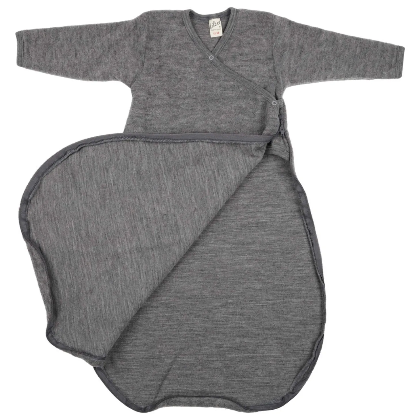 Wickelsack Wollfrottee grau 50/56