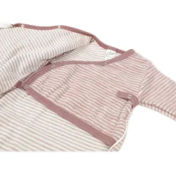 Wickelsack Wollfrottee mauve Ringel 50/56