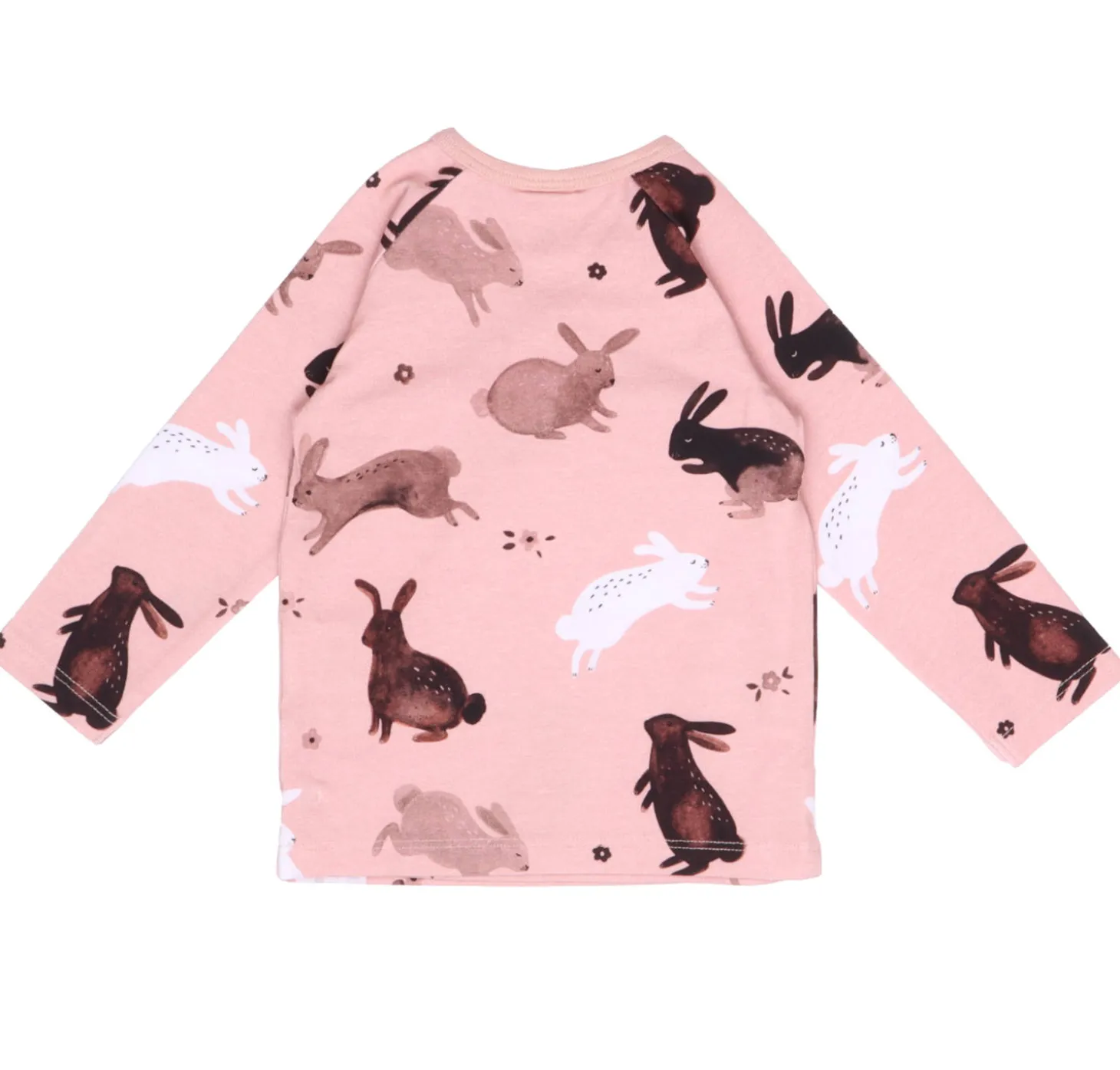 Wickelshirt Hasen Allover-Print rosa 50/56