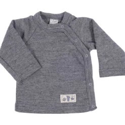 Wickelshirt Wolle Seide grau 50