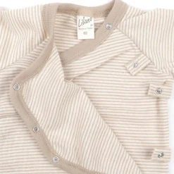 Wickelshirt Wolle Seide Ringel sand 56