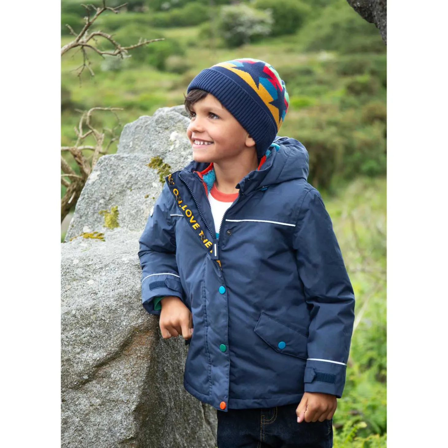 Winterjacke recycelt 3in1 blau 104