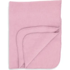 Wollfleece Decke rosa mit Muschelkante