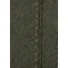 Wollfleece Decke schilf mit Muschelkante
