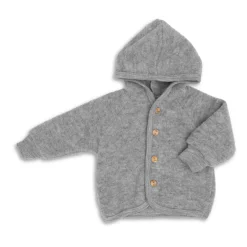 Wollfleece Jacke grau 62/68
