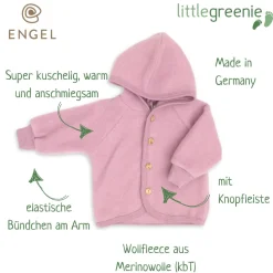 Wollfleece Jacke rosewood 62/68