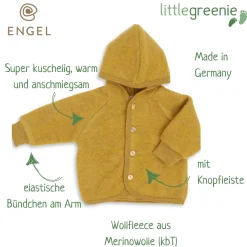 Wollfleece Jacke safran 74/80