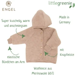Wollfleece Jacke sand melange 62/68