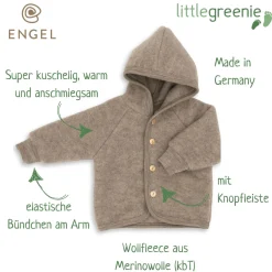 Wollfleece Jacke walnuss 62/68
