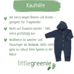Wollfleece Overall blau 50/56