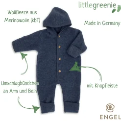 Wollfleece Overall blau 50/56