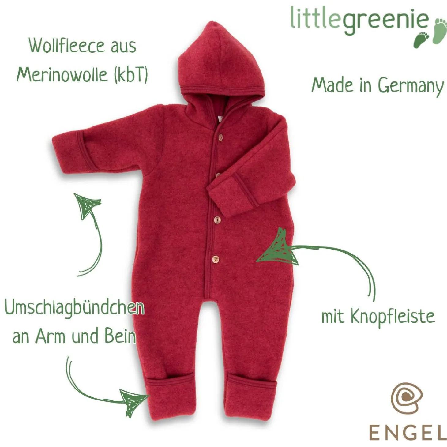 Wollfleece Overall jaspis 50/56