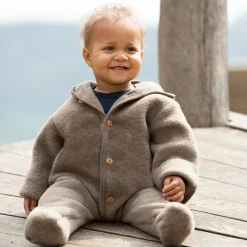 Wollfleece Overall walnuss 50/56