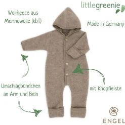 Wollfleece Overall walnuss 50/56
