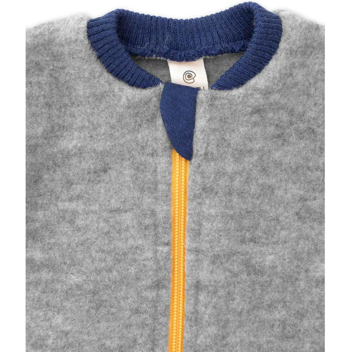Wollfleece Schlafsack grau 74/80