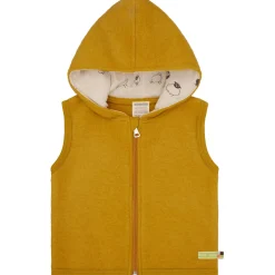Wollfleece-Weste curry 98/104