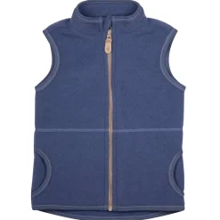 Wollfleece-Weste smoke-blue 86/92