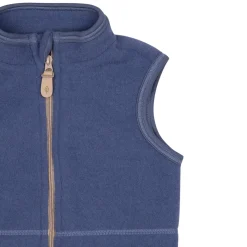 Wollfleece-Weste smoke-blue 86/92